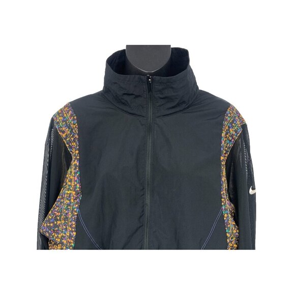 Nike Running Jacket Windbreaker Black Size Large Mesh Arms Women Zipper EUC - Picture 2 of 13